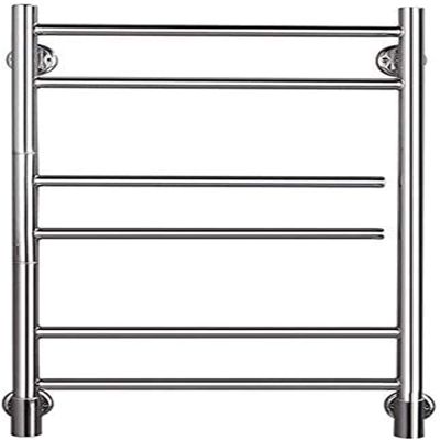 HAPPLiGNLY Heated Towel Rail Rails Electric Towel Rack, Rotatable Hot Towel Warmer, Bathroom Wall-Mounted Stainless Steel Towel Rack and Drying Rack, Polish Chrome,6 Bars (Size : Plugin)