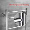 HAPPLiGNLY Heated Towel Rail Rails Electric Towel Rack, Rotatable Hot Towel Warmer, Bathroom Wall-Mounted Stainless Steel Towel Rack and Drying Rack, Polish Chrome,6 Bars (Size : Plugin) view 2