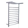 LUNEZY Electric Heated Towel Rack with Top Shelf 304 Stainless Steel Towel Warmer Drying Rack, Bathroom Toilet Wall Mounted Heated Towel Rail Radiator,Hardwired (Plug in) view 1