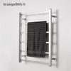 LUNEZY 65W Square Tube Style Electric Heated Towel Rack, Mirror Polished Body, Waterproof, Energy Saving, Constant Temperature, Stainless Steel Wall Mounted Radiator view 2