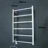 LUNEZY 65W Square Tube Style Electric Heated Towel Rack, Mirror Polished Body, Waterproof, Energy Saving, Constant Temperature, Stainless Steel Wall Mounted Radiator view 3