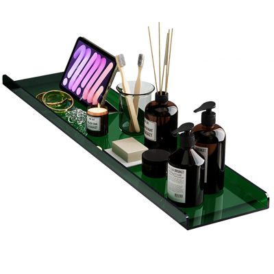 Acrylic Bathtub Trays for Tub Bath Caddy, Waterproof Anti-dust Luxury Bath Accessories, Bath Tub Tray Table to Fit Any Tub, Distinctive Gift (Color : Green, Size : 80cm (31 1/2in))