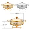 JYHCD Chef Chafing Dish Buffet Set, Stainless Steel Chafer and Buffet Warmers Sets, Catering Buffet Mini Hot Pot Outdoor Picnic Household Christmas,Silver view 3
