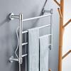 HAPPLiGNLY Electric Towel Rack, Smart Household Electric Heating Towel Bar, Silver Bathroom Carbon Fiber Drying Rack Free Punching view 3