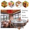2/4 Pack Chafing Dishes & Food Warmers, Round Chafer Catering Buffet Server Set with Food Pan and Fuel Holders, for Kitchen Party Dining Buffet (Red Bronze),2 Pack view 2