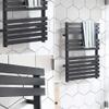 HAPPLiGNLY Stainless Steel Heated Towel Rack, Built-in Thermostat, Wall-Mounted & Matte Black, Carbon Fiber Electric Towel Rack, Bathroom Heating Rack view 4