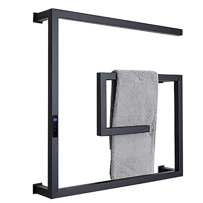 LUNEZY Hot Towel Warmer Radiator, with Monitor Wall Mount Heated Towel Rail, 45-70 Temperature Control Drying Rack, Bath Electric Heated Towel Rack (Plug in)