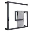 LUNEZY Hot Towel Warmer Radiator, with Monitor Wall Mount Heated Towel Rail, 45-70 Temperature Control Drying Rack, Bath Electric Heated Towel Rack (Plug in) view 1