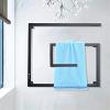 LUNEZY Hot Towel Warmer Radiator, with Monitor Wall Mount Heated Towel Rail, 45-70 Temperature Control Drying Rack, Bath Electric Heated Towel Rack (Plug in) view 3