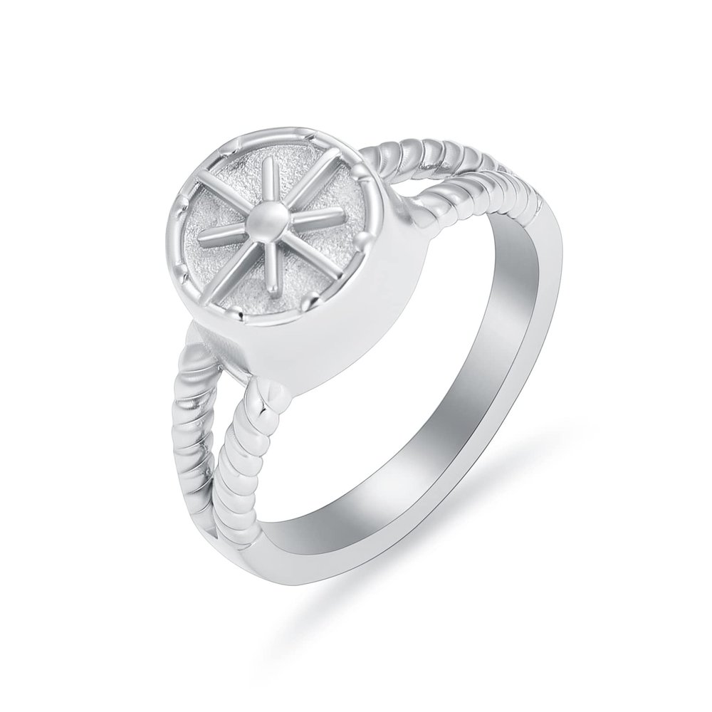 SHEIL Cremation Jewelry for Ashes Compass Urn Ring for Women Men Cremation Ring Holds Loved Ones Ashes Keepsake Urns Finger Rings,2,7