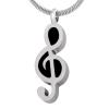 SHEIL Music Note Stainless Steel Pendant Keepsake Jewelry for Ashes Memorial Necklace - Memorial Ash Keepsake,2 view 2