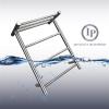LUNEZY Bathroom Wall Heater Heated Towel Rack, 304 Stainless Steel Wall Mounted Electric Heated Towel Rack Warmer with Shelf Electric Thermostatic Bathroom Heated Towel Rail Radiator,B,Pl view 2
