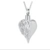 SHEIL Wing Heart Urn Necklace for Ashes Girls Women Crystal Heart Cremation Jewelry for Ashes Pendant Keepsake Memorial Jewelry,2 view 1