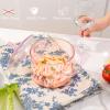 1.5L Glass Cooking Pot,1500ml (51oz),Easy to Clean,Heat Resistant,Oven,Gas,Electric Stoves and Dishwashers Safe,for Potpourri, Pasta, and Soups,Pink,Heart-shaped Lid view 3