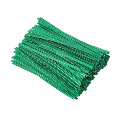 Tangyinrd 500 Pcs 5" Green Paper Twist Ties, for Party Cello Candy Bread Coffee Bags Cake Pops