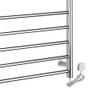 LUNEZY Electric Towel Warmer Rack, Heated Towel Rack Wall Mounted 10-Bar Stainless Steel Towel Rack IP56 Waterproof Rapid Heating Towel Warmer (Exposed Wiring) view 2