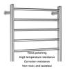 LUNEZY Electric Towel Warmer Rack, Heated Towel Rack Wall Mounted 10-Bar Stainless Steel Towel Rack IP56 Waterproof Rapid Heating Towel Warmer (Exposed Wiring) view 4