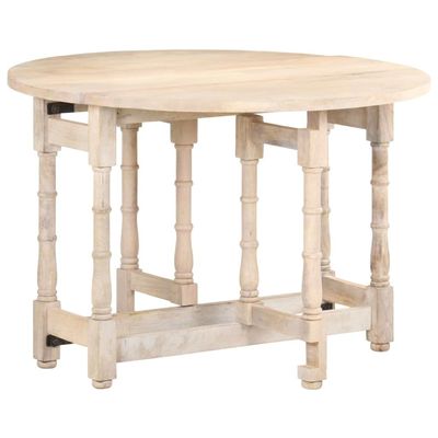 ZQQLVOO Rural Style,Dining Table,Bar Table,Wooden Dining Table,Coffee Table,Cocktail Table,Console,for Living Room,Restaurant,Kitchens,Cafe,Bar,Round 43.3"x29.9" Solid Mango Wood