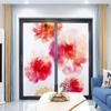 Pink White Static Cling Frosted Window Glass Door Film Petals Flower Little Red Spring Sun Light Blocking Window Tint Film for Home Romantic Floral 35.4Wx78.7L-inch x2 Pcs view 3