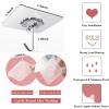 DDMY Adhesive Wall Hooks Clear 50lb(Max) Heavy Duty Hanging Sticky-10 Pack view 2