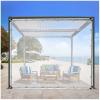 Xrdbfd Heavy Duty Waterproof Tarpaulin, 365g/m Clear PVC Tarp, Universal Tarpaulin for Plant/Garden/Greenhouse, 1.5x3/2x4m Protective Tarpaulin, Fabric Tarpaulin,Clear-0.9x1m/3 * 3.3ft view 1