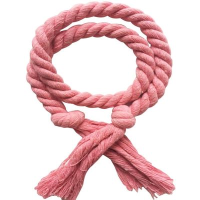 2Pcs Linen Curtain Buckles Weaving Cotton Linen Rope Curtain Tieback Holder Home,Light Pink