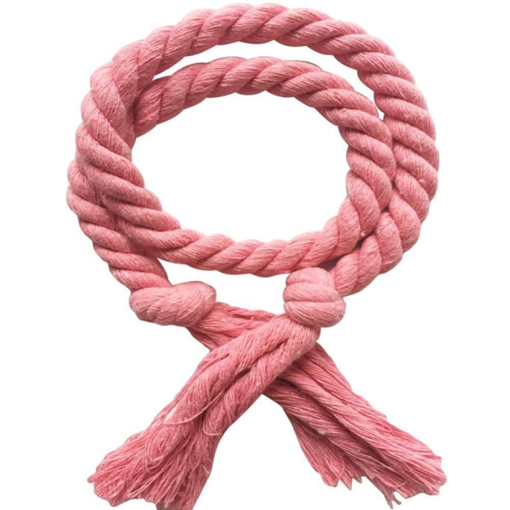 2Pcs Linen Curtain Buckles Weaving Cotton Linen Rope Curtain Tieback Holder Home,Light Pink