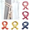 2Pcs Linen Curtain Buckles Weaving Cotton Linen Rope Curtain Tieback Holder Home,Light Pink view 3
