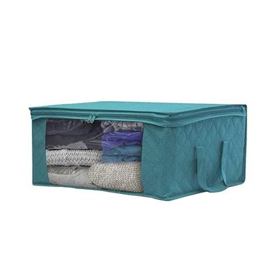 1Pcs 3Pcs Clothes Storage Bag Blanket Quilt Closet Box Home Organizer Foldable Storage Washable Sorting Household Cabinet XA843F - (Color: 1 Pcs Green)