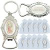 12 Pcs Our Lady of Guadalupe Bottle Opener Keychain Party Baptism Favors Engraved Key ring gift for First communon view 1