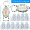 12 Pcs Our Lady of Guadalupe Bottle Opener Keychain Party Baptism Favors Engraved Key ring gift for First communon view 2