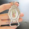 12 Pcs Our Lady of Guadalupe Bottle Opener Keychain Party Baptism Favors Engraved Key ring gift for First communon view 3
