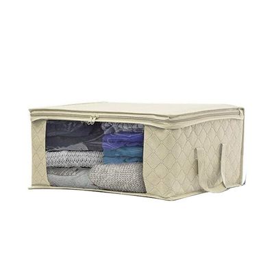 1Pcs 3Pcs Clothes Storage Bag Blanket Quilt Closet Box Home Organizer Foldable Storage Washable Sorting Household Cabinet XA843F - (Color: 1 Pcs Yellow)