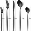 60-Piece 12 Setting Black Silverware, Food-Grade Stainless Steel Flatware Cutlery Set for Home, Office, Restaurant, Hotel view 2