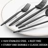 60-Piece 12 Setting Black Silverware, Food-Grade Stainless Steel Flatware Cutlery Set for Home, Office, Restaurant, Hotel view 4