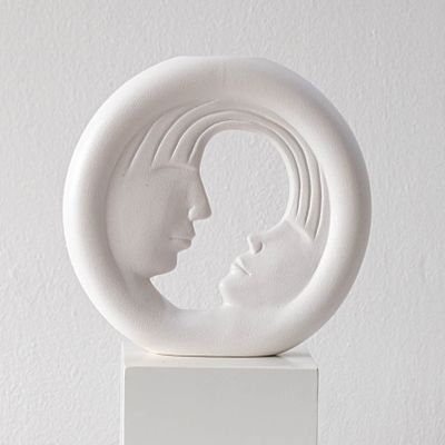 Abstract Sculpture Vase-Ceramic Matte Vase Modern Home Decor Vasesfor Pampas Grass, for Wedding Dinner Table Party Living Room Office Bedroom ,White vase