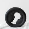 Abstract Sculpture Vase-Ceramic Matte Vase Modern Home Decor Vasesfor Pampas Grass, for Wedding Dinner Table Party Living Room Office Bedroom ,Black vase view 3