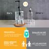 eBun 37oz Glass Mouthwash Dispenser for Bathroom, Mouthwash Dispenser Pump, Mouth Wash Container with Reusable Cup, Mouth Wash Bottle, Countertop Kitchen Sink Dish Liquid Soap Holder Set (Black) view 3