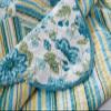 XXRBB 3-Piece Patchwork Quilted Bedspread King Size 230 * 250 Cm, Soft Microfiber Floral Pattern Coverlet Set with 2 Pillow Shams, for All Season,Blue view 4