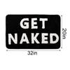 QJHOMO Get Naked Bath Mat Cute Black and White Bathroom Rugs Funny Non Slip Bathtub Decor Mats Super Absorbent Floor Carpet Machine Washable Bahtmat for Tub, Shower, Bedroom (20x32 inch) view 2