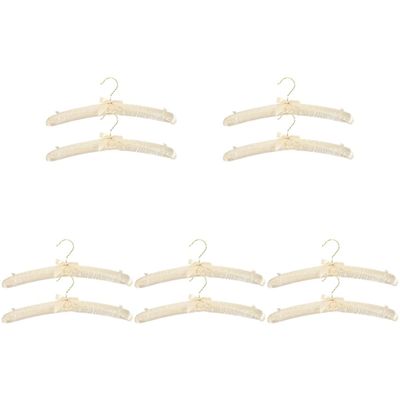 10pcs Non-Slip Skirt Duty Clothing Bump Bride Hangers Buttons Anti Suit Heavy-Duty for Padded Bridesmaid Slip Bridal Non- Canvas Hanger Sponge Non Shop Foam Beige Costume