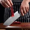 Chef Knife,Kitchen Knife, 7 inch Professional Chef Knife Sharp Slicing Knife 67 Layer Damascus Steel Japanese Cut Knife Red G10 Handle Cooking Tool (Color : Red, Kitchen Knife Size : 7 inch) view 4
