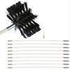 LANGFENG Chimney Sweep kit Chimney Cleaning Brush Kit, Flexible Chimney Sweep Set Flue Sweeping Brush and Rod Kit Soot Cleaning Rods (410/610 * 10Mm) (1 Brush + 6/9/12/15 Rods) view 1