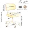GIZNXBA Kids Task Chair Kids Desk Chair, Armless Ergonomic Study Chair for Boys Girls Computer Chair with Adjustable Height Swivel Rolling Desk Chair for Teens (Color : /Beige) view 3
