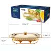 JYHCD Rectangle Chafing Dish Buffet Servers, Stainless Steel Catering Food Warmers with Lid & Holder, Chafers and Buffet Warmer Sets for Weddings Parties Banquets Christmas Halloween,Gold,1.5L view 3