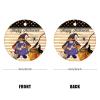 2022 Halloween Ornaments 3 Inch Gnome Pumpkin Ceramic Ornament Witch Hat Orange Polka Dots Stripe Night Before Christmas Tree Hanging Ornament Two Sides Printed Gothic Halloween Keepsake Gift view 2