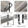 4 Tier Slim Storage Cart Narrow Laundry Cart on Wheels Utility Kitchen Rolling Cart with Wood Tabletop Mobile Shelving Unit Bathroom Storage Organizer Slide Out Rolling Tower for Narrow Spaces view 4