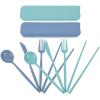UPKOCH 2sets Portable Travel Cutlery Outdoor Utensils Storage Case Includes Forks Spoons Chopsticks for Camping Backpacking Picnics and Barbecues Lightweight and Convenient view 1