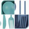 UPKOCH 2sets Portable Travel Cutlery Outdoor Utensils Storage Case Includes Forks Spoons Chopsticks for Camping Backpacking Picnics and Barbecues Lightweight and Convenient view 4