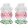 Beavorty 2 Sets Lotus Oil Lamp Buddhist Butter Lamp Antique Kerosene Lamp Windproof Ghee Lamp Holder for Temples Buddhist Supplies view 1